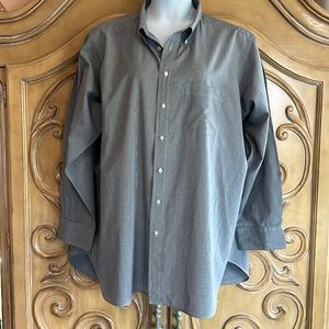 Fine black check button down shirt